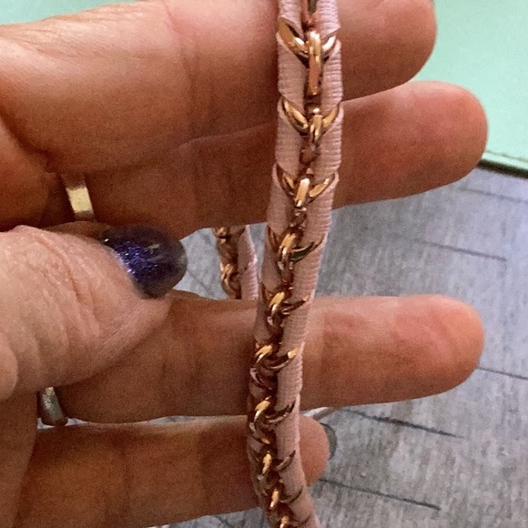 Henri Bendel Tan Leather adjustable headband with Braided Design main image 5